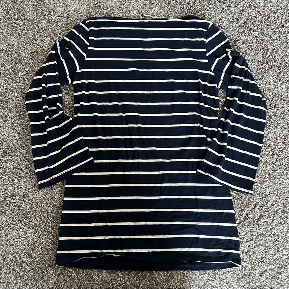 Reformation Striped Navy and White Dress - Picture 5 of 9